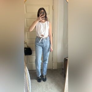 VINTAGE 80’s white crop top